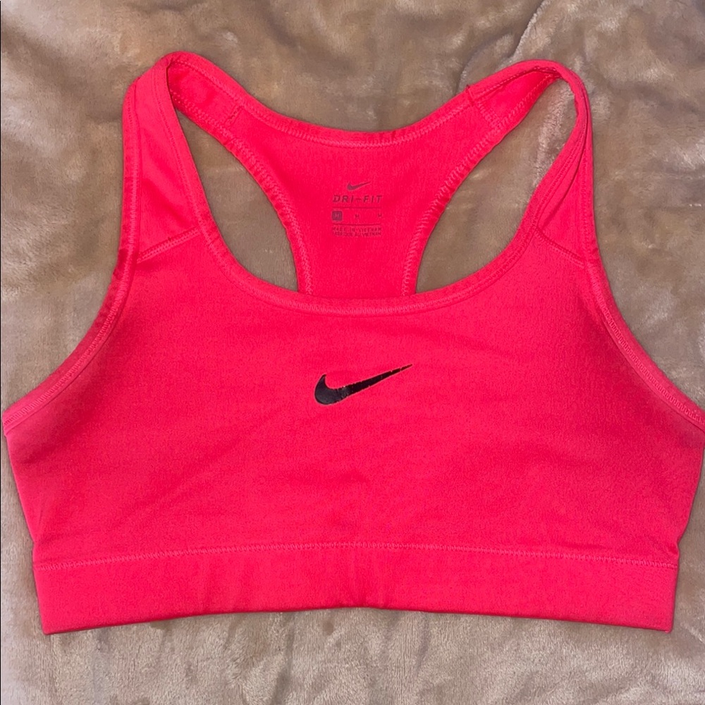 Nike Pink Sports Bra Moisture-Wicking Racerback